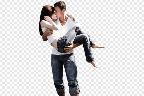 Влюбленная пара на белом фоне