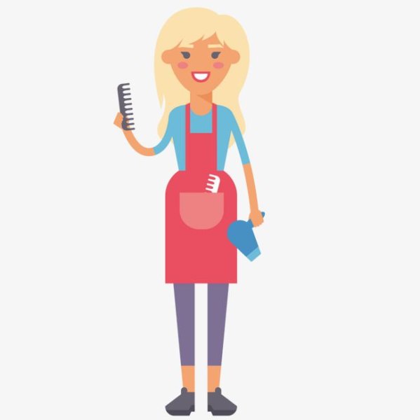 Иллюстрация профессии парикмахер