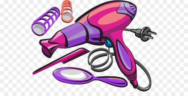 Парикмахерские принадлежности на прозрачном фоне