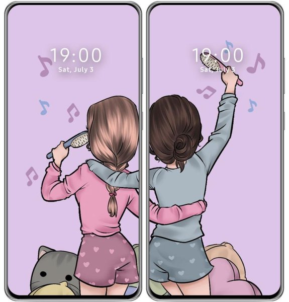 Парные обои для подруг