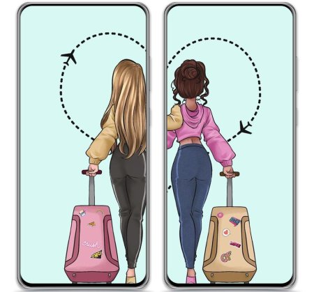 Парные обои для сестер