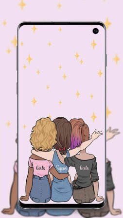 Парные обои для подруг