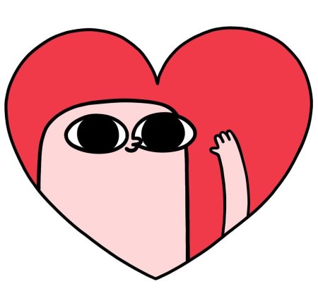 Милое сердечко с глазами