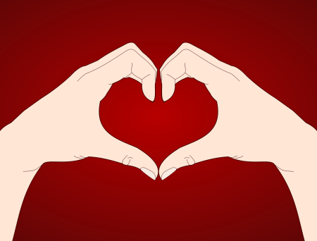 Сердечко пальцами