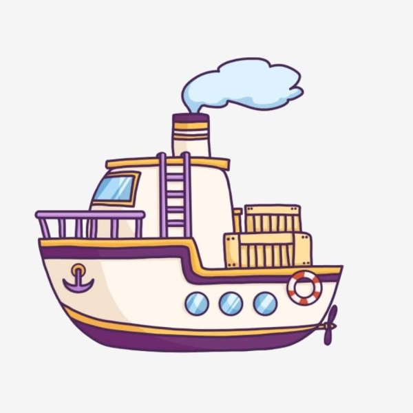 Нарисовать пароход