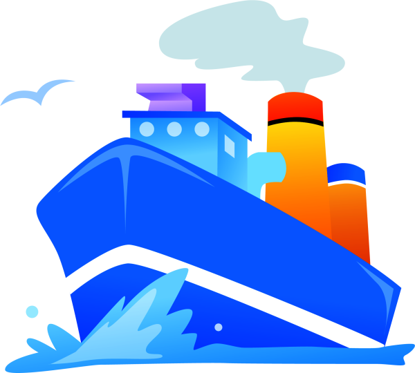 Пароход мультяшный