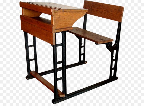 Парта для школьника на прозрачном фоне