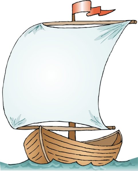 Корабль с парусами для детей