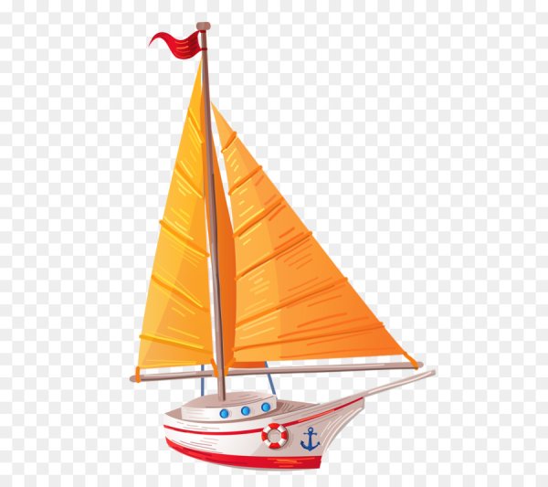 Лодка с парусом для детей