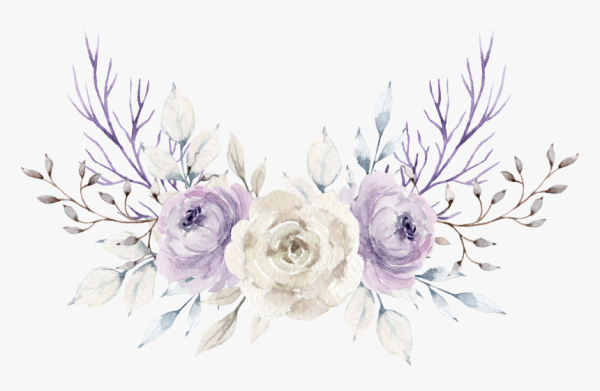 Цветочный орнамент акварель