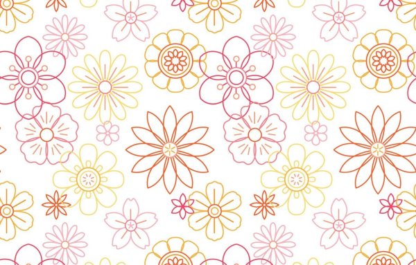 Бесшовный цветочный фон