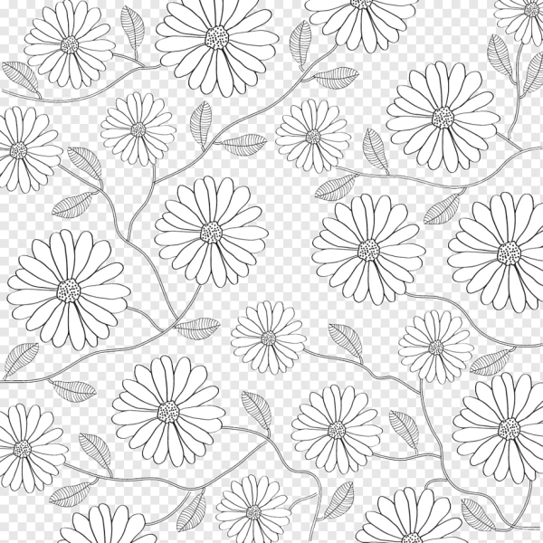 Цветочный паттерн вектор линии