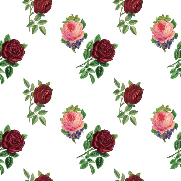 Цветочный принт на белом фоне