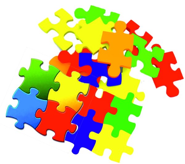 Разноцветный детский пазл