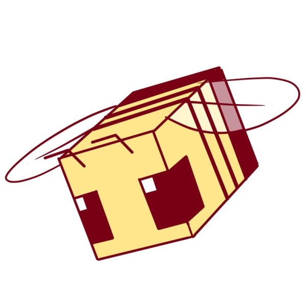 Пчела из МАЙНКРАФТА на прозрачном фоне