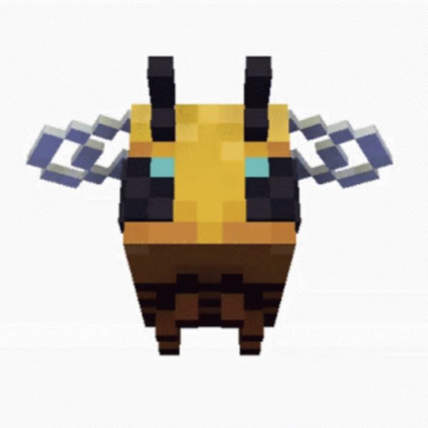 Пчела из МАЙНКРАФТА снизу