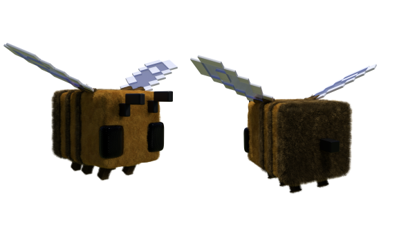 Пчела из МАЙНКРАФТА 3d модель