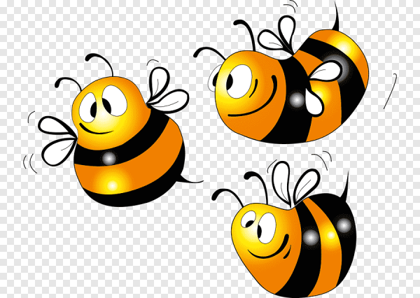 Пчелка на белом фоне