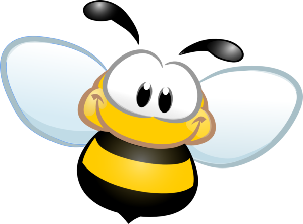 Пчелка на белом фоне