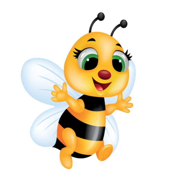 Пчелка на белом фоне