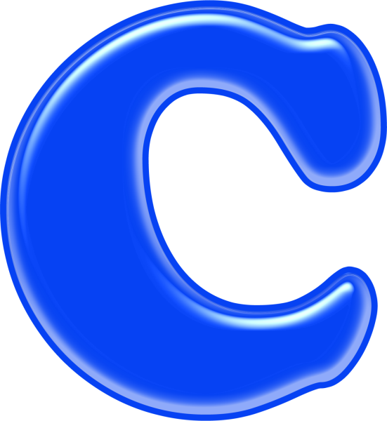 Буквы синие