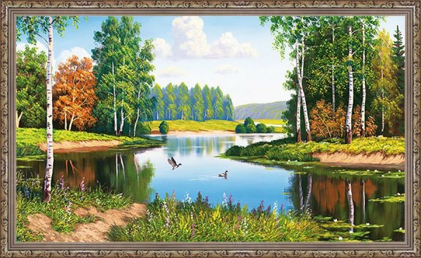 Летний пейзаж в раме