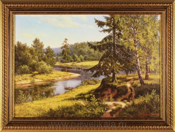 Живописный пейзаж в раме