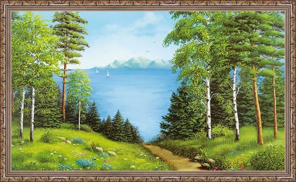 Картина природы в рамочке для детей