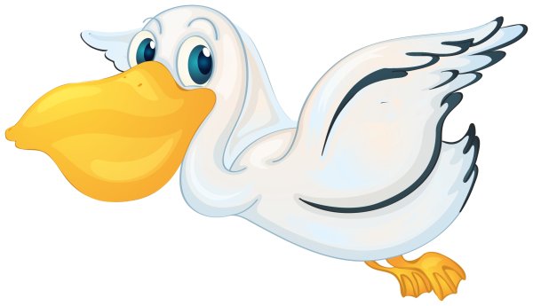 Пеликаны мультяшные