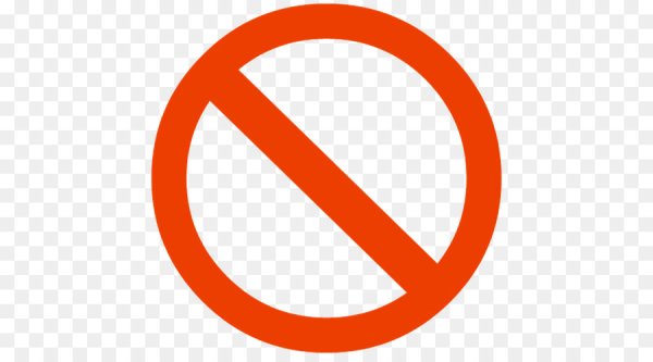 Знак запрета прозрачный