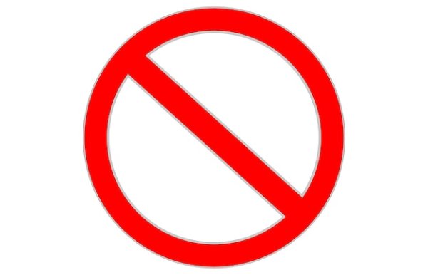 Круглый знак запрета