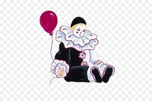 Пьеро на прозрачном фоне