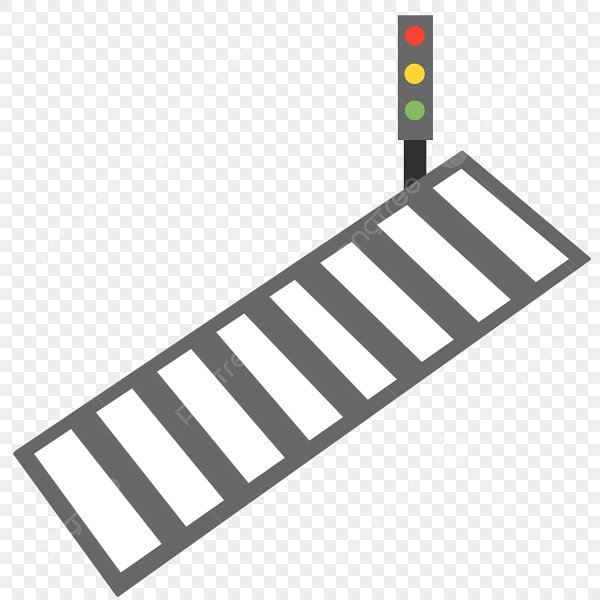 Дорожная Зебра на прозрачном фоне