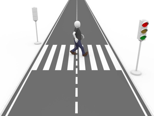 Пешеходная дорога на прозрачном фоне