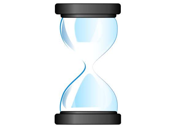 Песочные часы на белом фоне