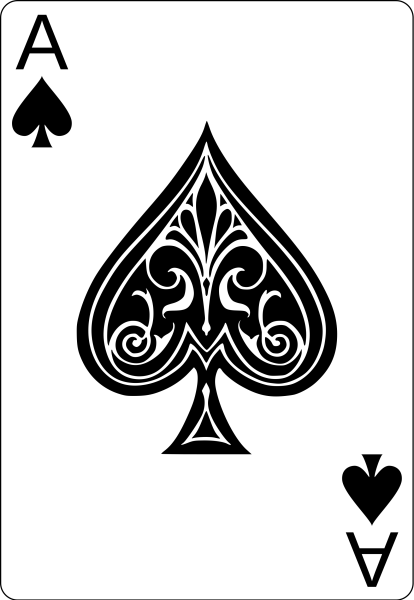 Игральные карты туз пик