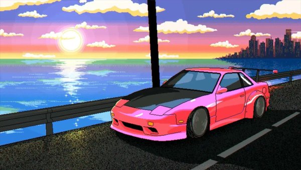 240sx Drift Style неон