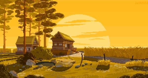 Pixel Art деревня
