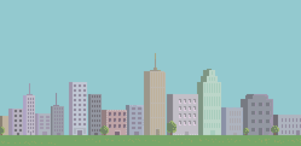 Пиксельный многоэтажный дом