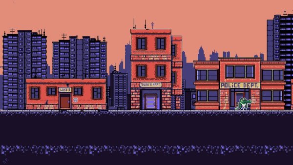 Пиксельные крыши домов