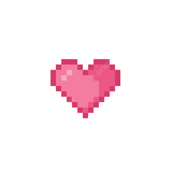 Пиксельное сердце розовое