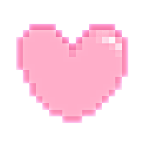 Пиксельное розовое сердечко