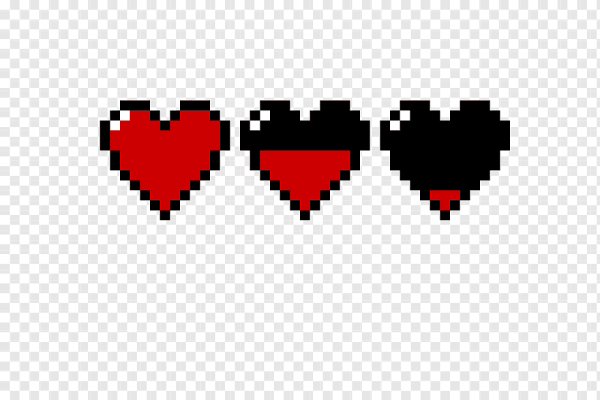 Пиксельные сердечки