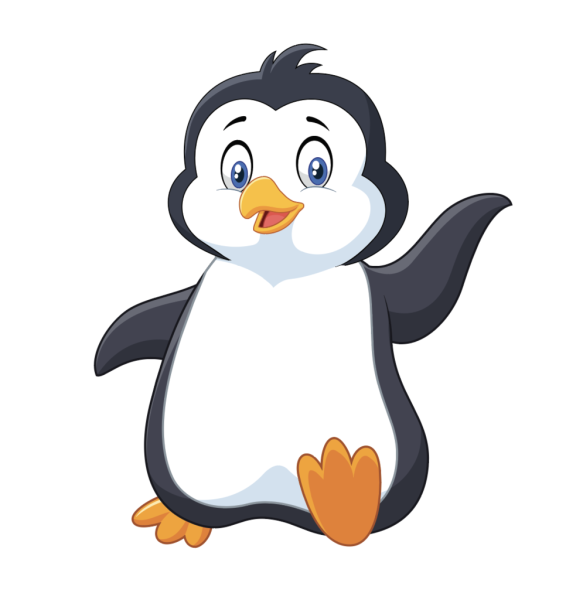 Пингвин картинка для детей на прозрачном фоне