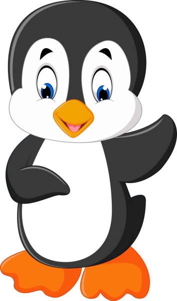 Красивый Пингвин мультяшка