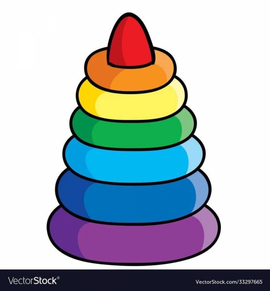 Пирамидка игрушка вектор