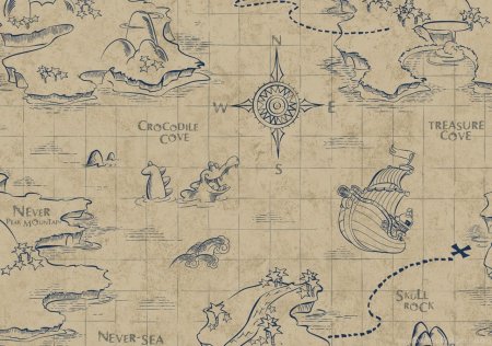 Карта пиратов фон