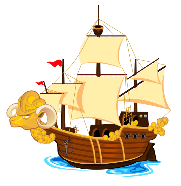 Пиратский корабль вектор