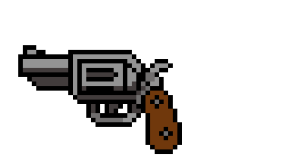 Пистолет пиксель арт