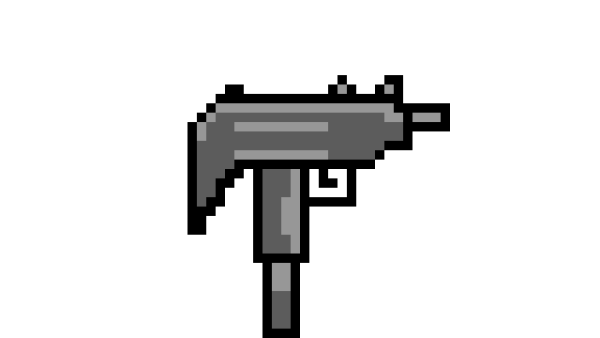 Пистолет пиксель арт